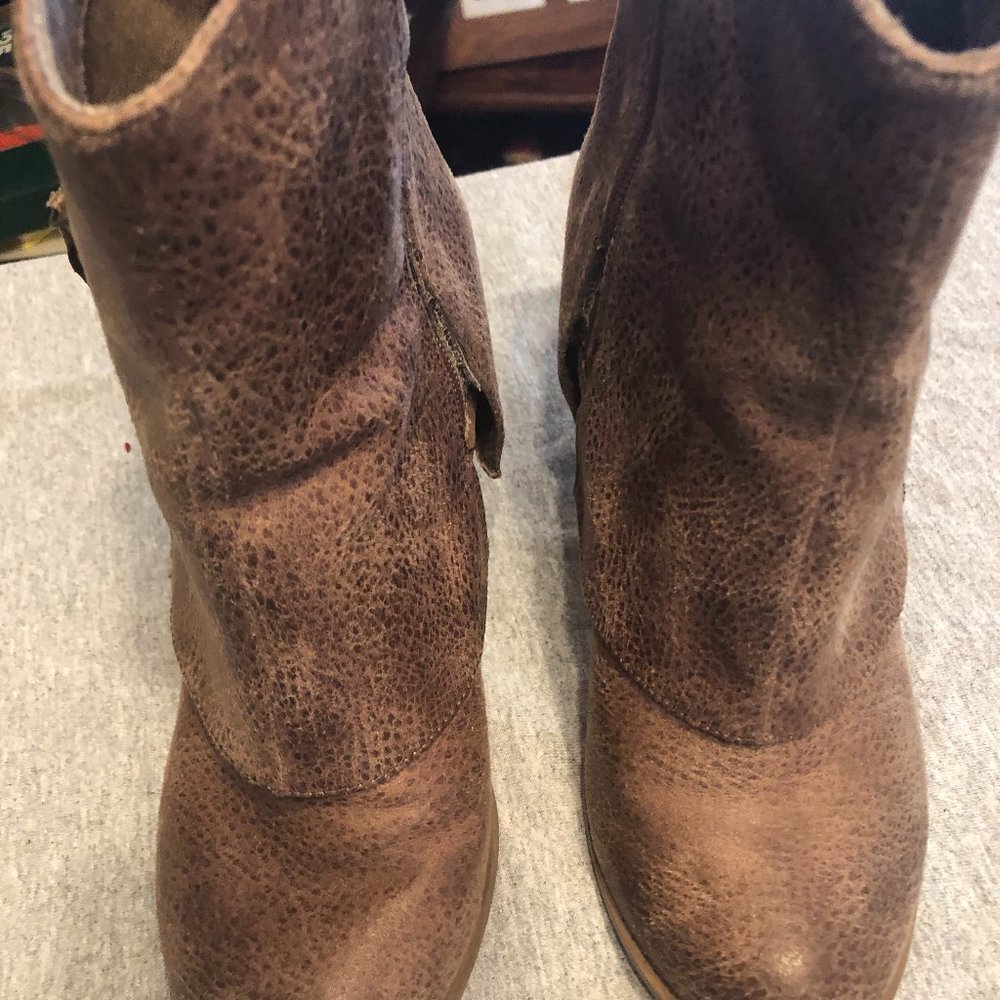 Not Rated Brown Ankle Boots; size 6.5